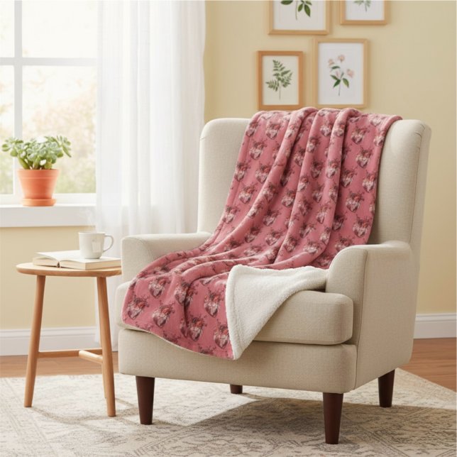 Cobertor Sherpa Corações Sherpa Blanket (Criador carregado)
