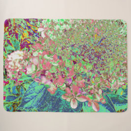 Cobertor Sherpa Coral Elegante e Chartreuse Limelight Hydrangea