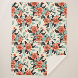 Cobertor Sherpa Coral Garden