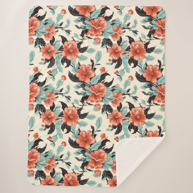 Cobertor Sherpa Coral Garden (Frente)