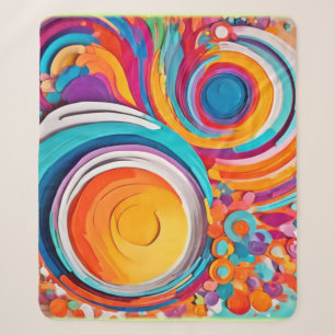 Cobertor Sherpa Cores de Arte Badaist Vibrantes