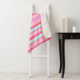 Cobertor Sherpa Cores de Bala Stripes