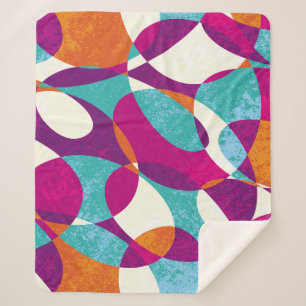 Cobertor Sherpa Cores diferentes, coleção de padrões de colheita.