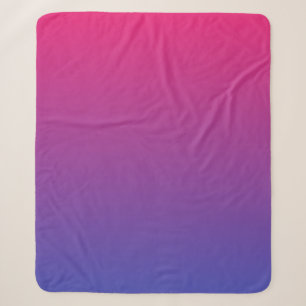 Cobertor Sherpa Cores gradiente rosa e roxo