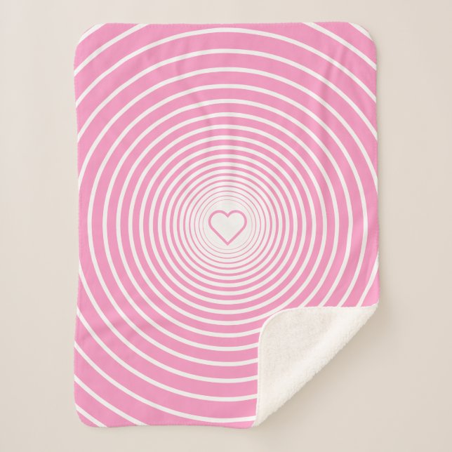 Cobertor Sherpa Cores Personalizadas Bebê Rosa Sherpa Blanket com  (Frente)