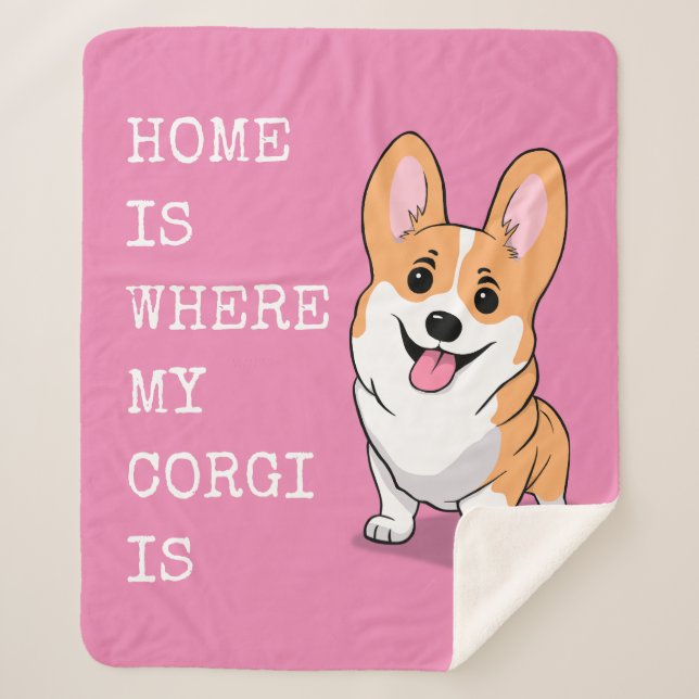 Cobertor Sherpa Corgi (Frente)