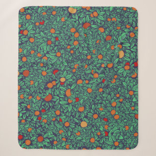 Cobertor Sherpa Coroa de árvores de jardim de fruta rica - colhei