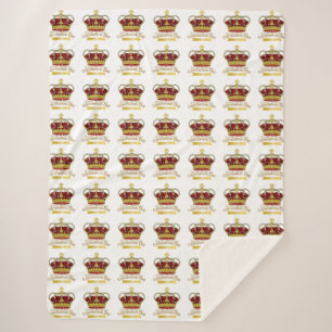 Cobertor Sherpa Coroa do Dia da Coroa