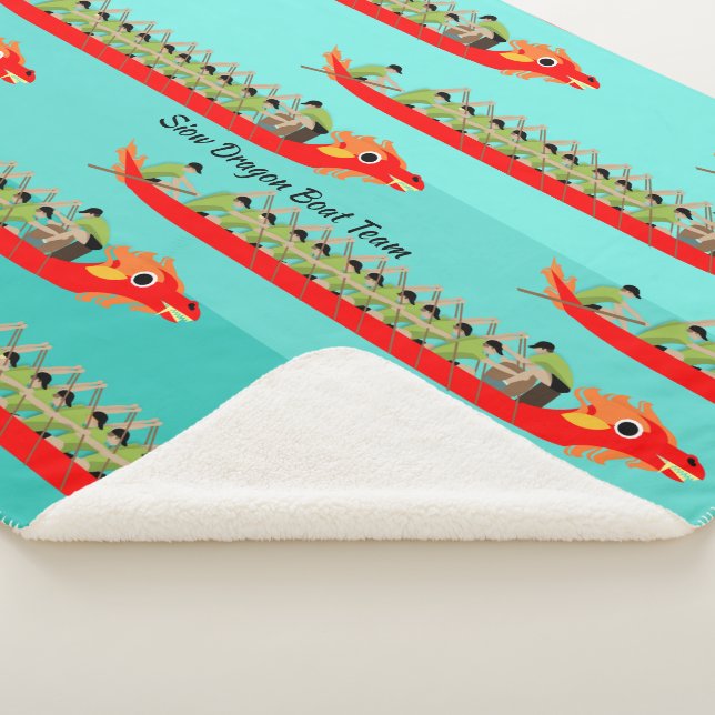 Cobertor Sherpa Corrida de Barcos Dragões (3/4)