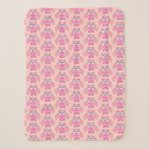 Cobertor Sherpa Coruja de Mensagens de Amor Coruja Sherpa Blanket