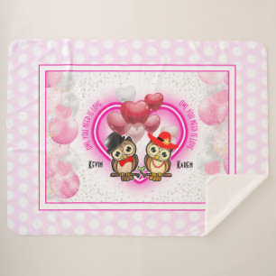 Cobertor Sherpa Coruja que você precisa é amor   Colorido Grande