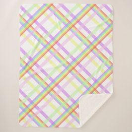Cobertor Sherpa Cotovelo-cotovelo-colorido Tartan