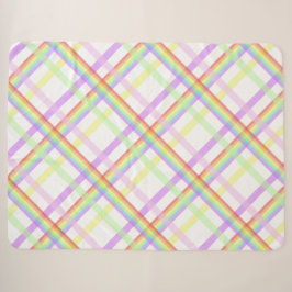 Cobertor Sherpa Cotovelo-cotovelo-colorido Tartan