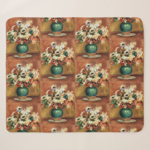 Cobertor Sherpa Cottagecore Renoir Buquê Floral Arte Fino