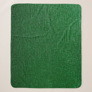 Cobertor Sherpa Couro com padrão abstrato em cor verde. Abst