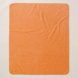 Cobertor Sherpa Couro e couros de fundo de couro laranja,t