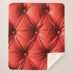 Cobertor Sherpa Couro vermelho, textura