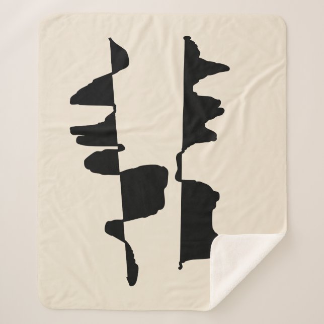 Cobertor Sherpa Couverture Sherpa Abstrait Dual Face (Frente)