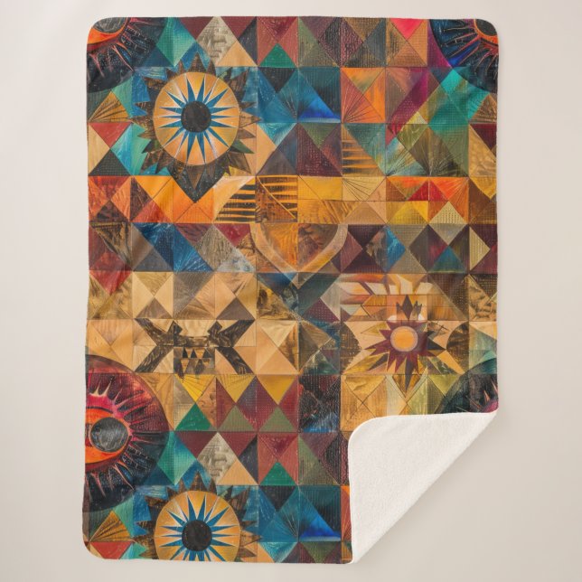 Cobertor Sherpa Cozy Aqua "Artéria Herdada" Plush Sherpa Blanke (Frente)