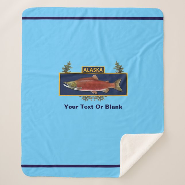 Cobertor Sherpa Crachá de pescadores do Alaska Combate (Frente)