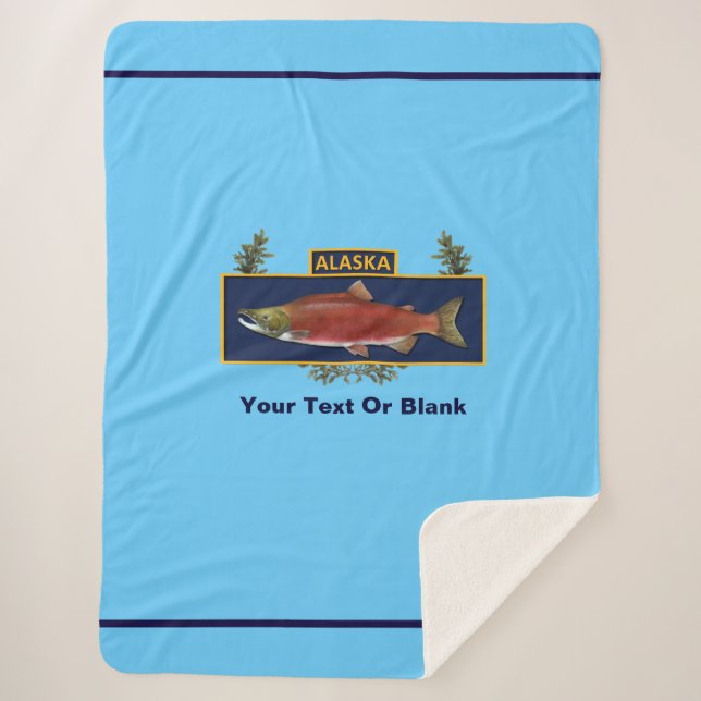 Cobertor Sherpa Crachá de pescadores do Alaska Combate (Frente)