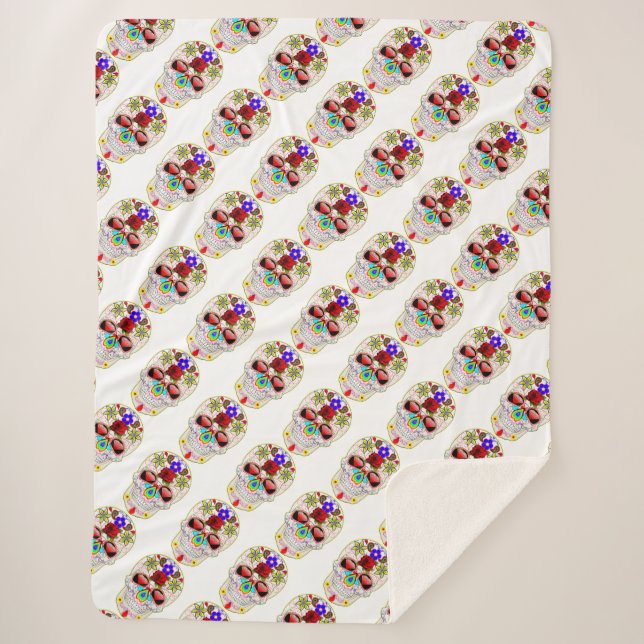 Cobertor Sherpa Crânio (Frente)