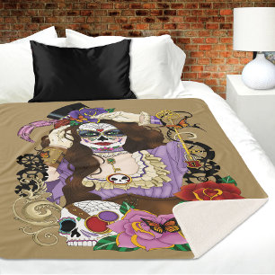 Cobertor Sherpa Crânio de Açúcar Vazio