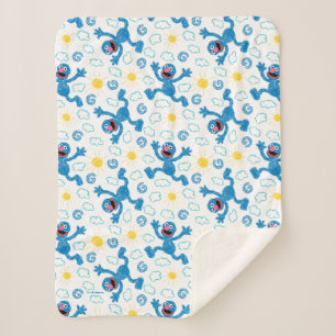 Cobertor Sherpa Crayon Grover Sunshine Patterno