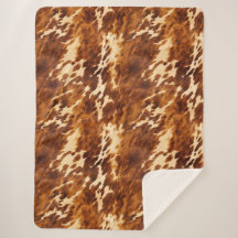 Cream Brown Cowhide Ocidental