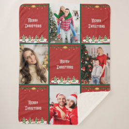 Cobertor Sherpa Create Your Own Christmas Photo Collage