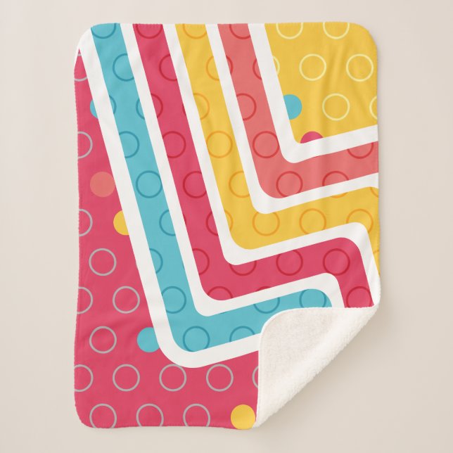 Cobertor Sherpa Criação de Figura Geométrica (Frente)