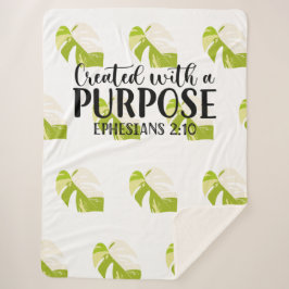Cobertor Sherpa Criado com um propósito Ephesianos 2:10