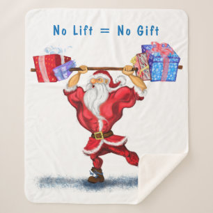 Cobertor Sherpa Criador de Porcos Papai Noel com presentes de Nata