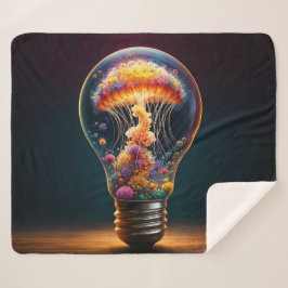 Cobertor Sherpa Criatividade luminosa de vidro fantasista aquática