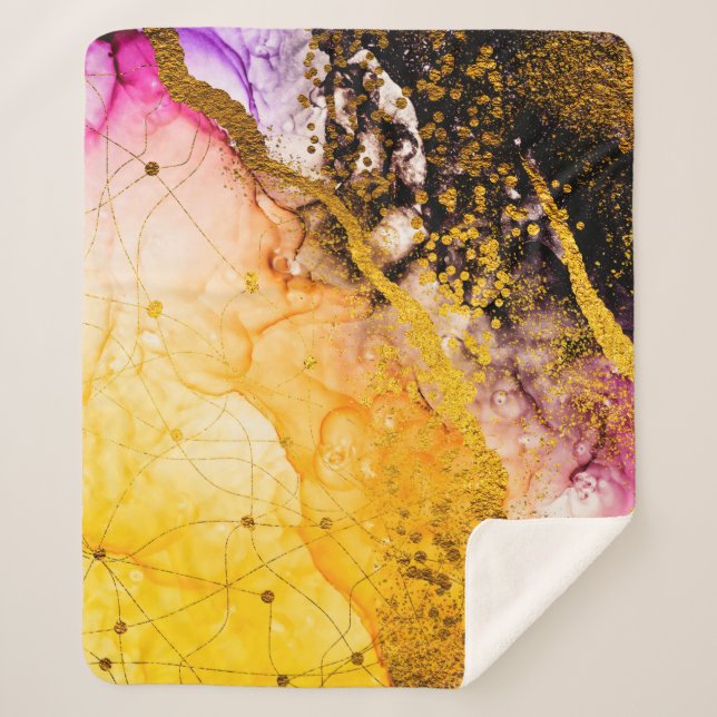 Cobertor Sherpa Criatividade transparente. Abstrato nuvens - ART.  (Frente)