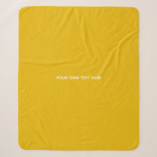 Cobertor Sherpa Crie Seu Próprio Design Amarelo Personalizado