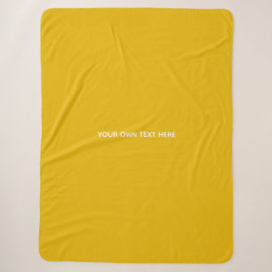 Cobertor Sherpa Crie Seu Próprio Design Amarelo Personalizado