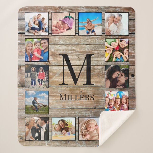 Cobertor Sherpa Crie seu quartel-general russo de colagem de fotos (Frente)