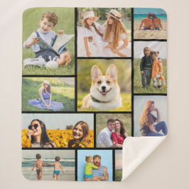 Cobertor Sherpa Crie Sua Própria Colagem De Fotos 12