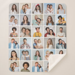Cobertor Sherpa Crie sua própria colagem de fotos 30