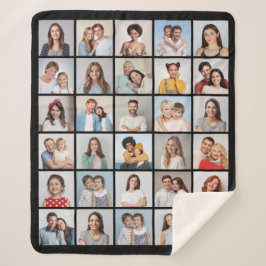 Cobertor Sherpa Crie sua própria colagem de fotos 30