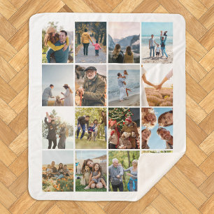 Cobertor Sherpa Crie sua própria coleção de fotos personalizada 16