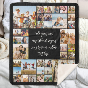 Cobertor Sherpa Crie sua própria coleção de fotos personalizada 36