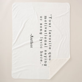 Cobertor Sherpa Crie sua própria cotação