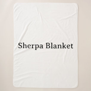 Cobertor Sherpa Crie Sua Própria Promoção de Marca Simples