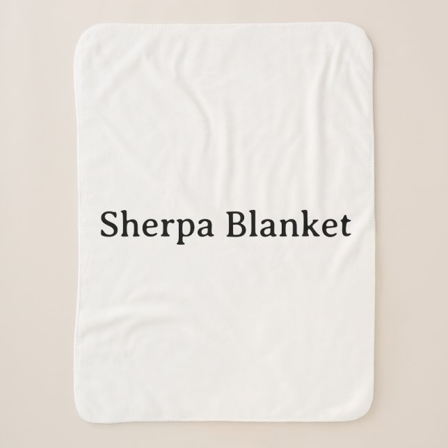 Cobertor Sherpa Crie Sua Própria Promoção de Marca Simples (Frente)