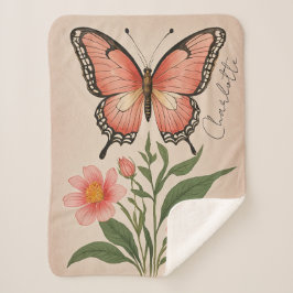 Cobertor Sherpa Crimson Serenade Personalizado