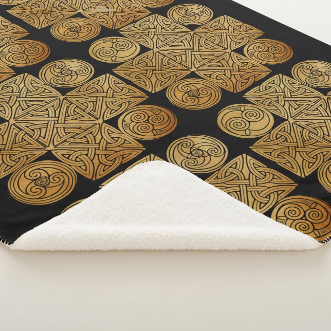 Cobertor Sherpa Cruz Céltica de Knotwork (3/4)