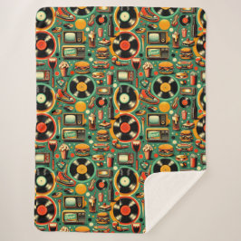 Cobertor Sherpa Cuecas Retroativas: Pastel Whimsical