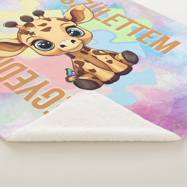 Cobertor Sherpa Cuki affirmációk | SNI Zsiráf | egípcio (3/4)